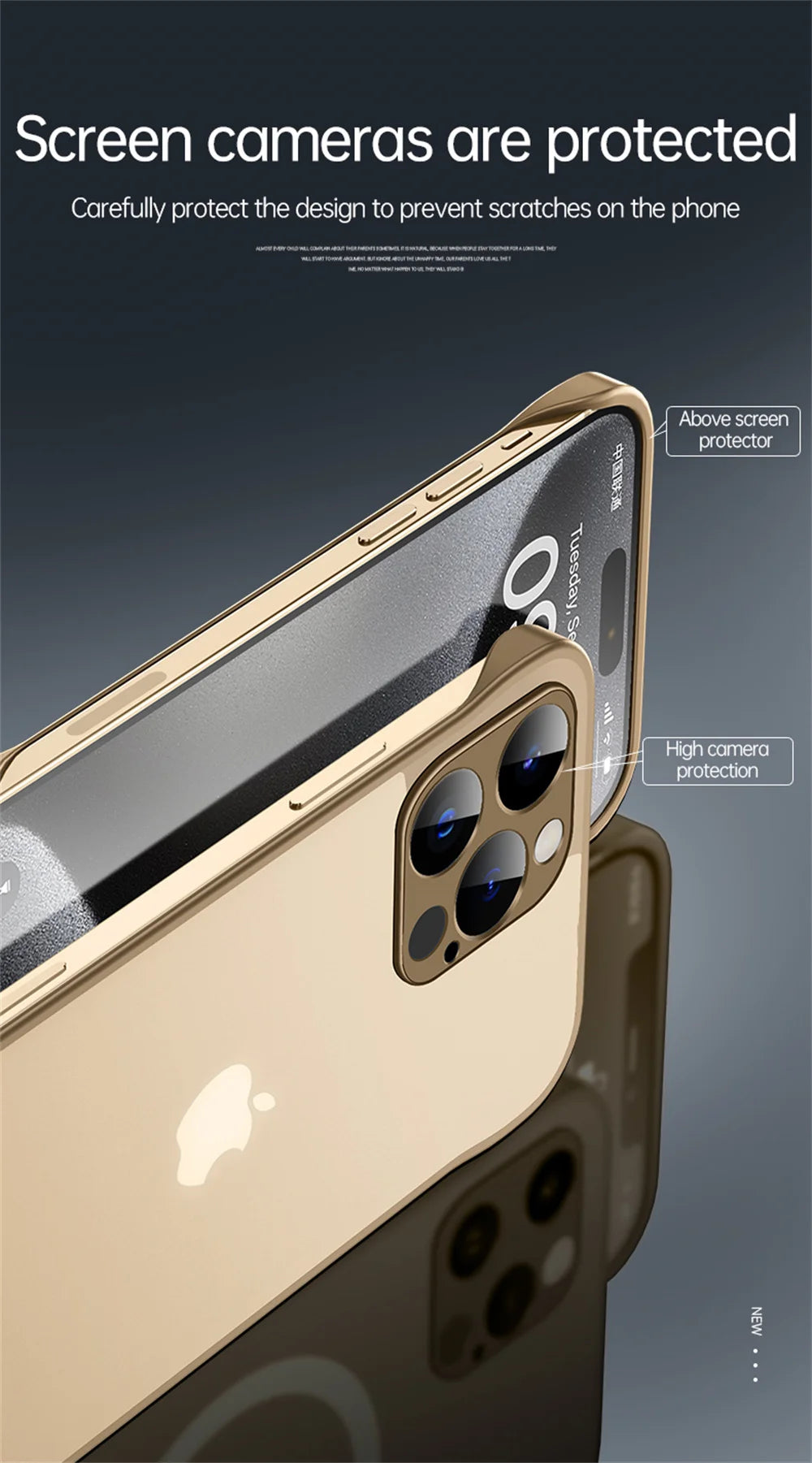 Ultra Thin Magnetic Frameless Transparent Phone Case For iPhone 16 15 11 12 13 14 Pro Max For Magsafe Soft Protection Back Cover