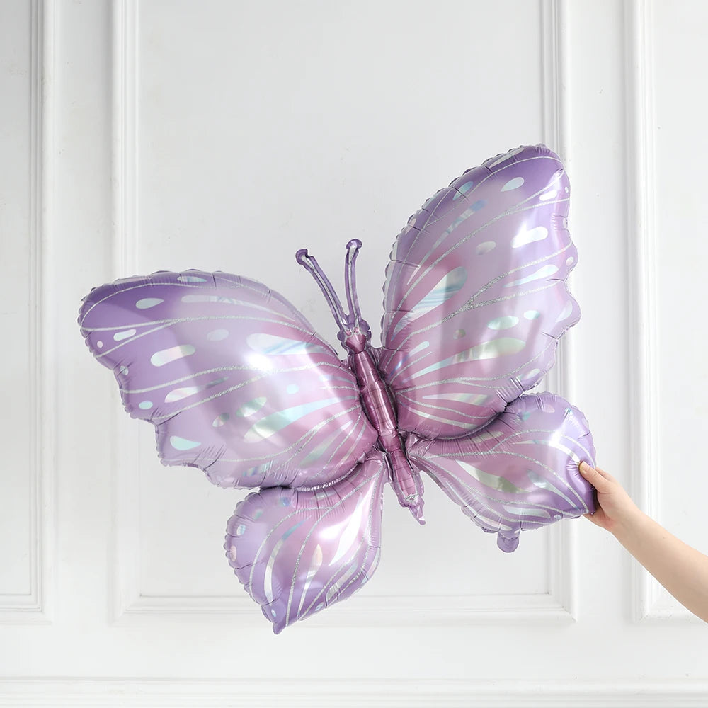 Large Butterfly Foil Balloon 3D Butterfly Fairy Helium Balloons Girls Birthday Party Decorations Kids Toy Gift Wedding Supplies