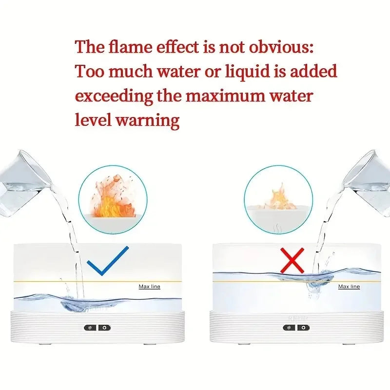 创意仿真火焰加湿器香薰机USB火焰氛围灯家用办公室加湿香薰