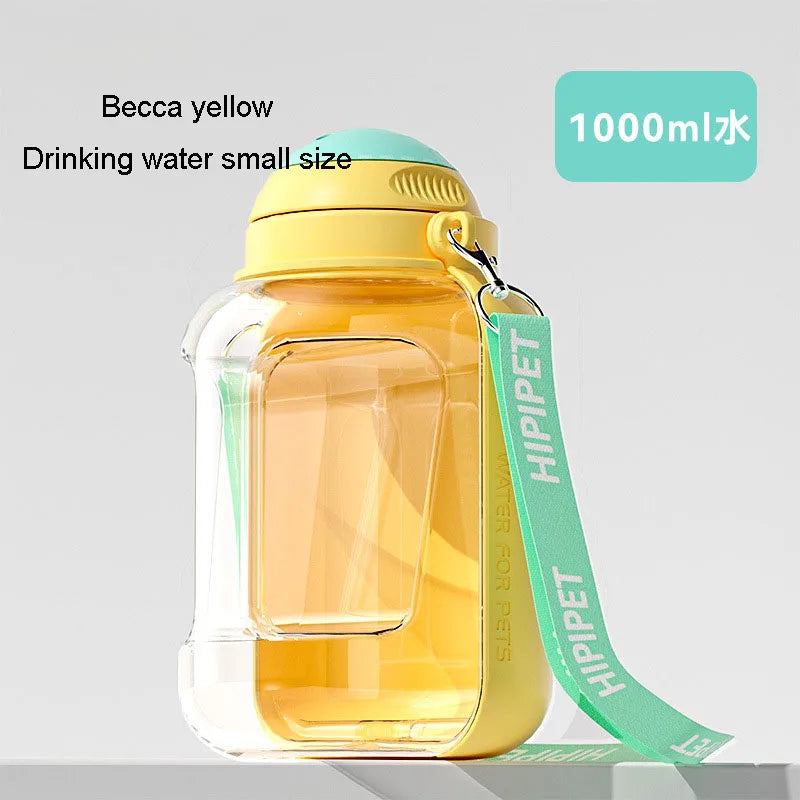 Pet Out Drinking Pot Bottle For Travel Large Capacity Dog Water Dispenser 2 In 1 Portable Water Bottle For Dogs Pet Drinking