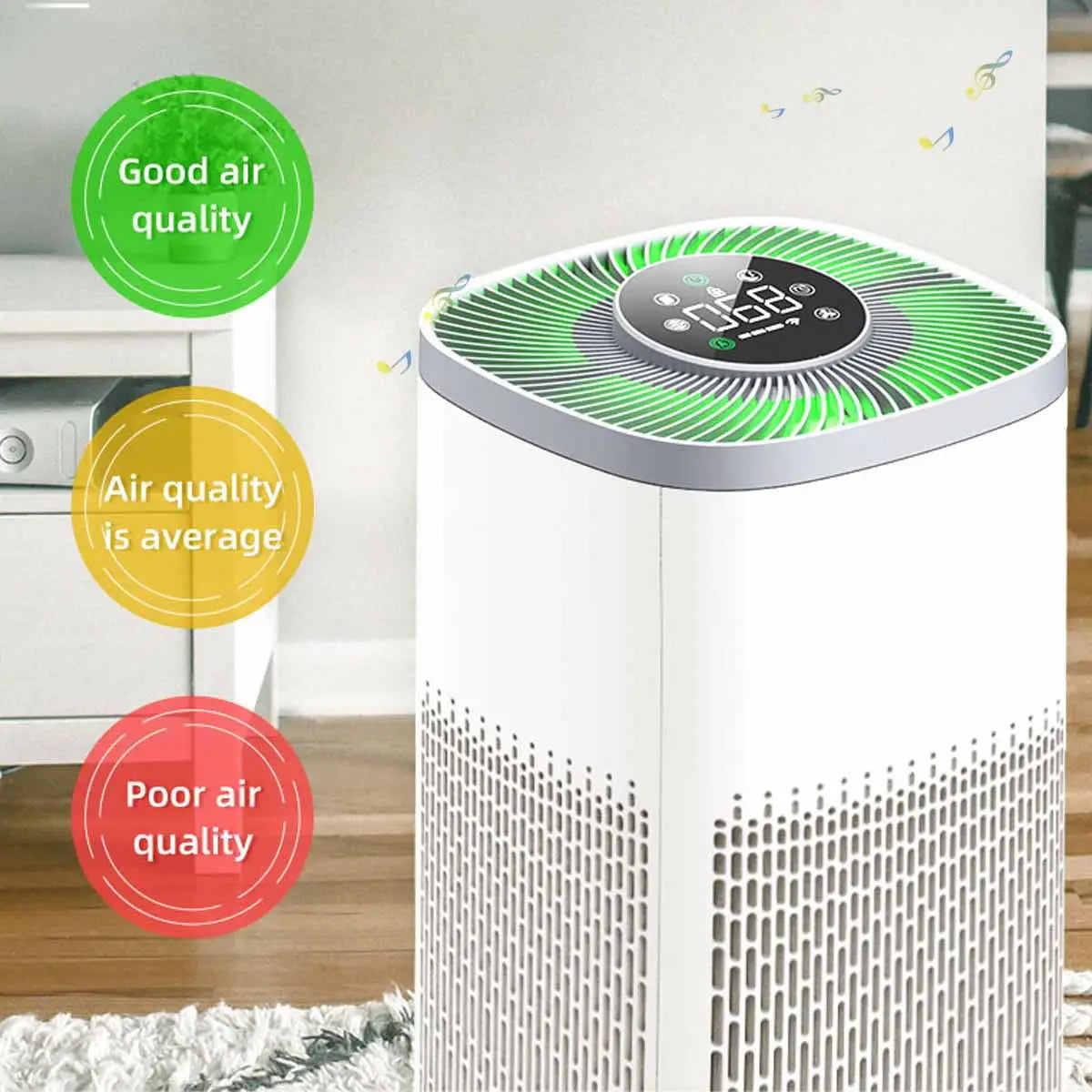 Mi APP Smart Air Purifier Tuya Alexa Remote Control Ozone Genrator HEPA Composite Filter Disinfection Machine For Home Purificad