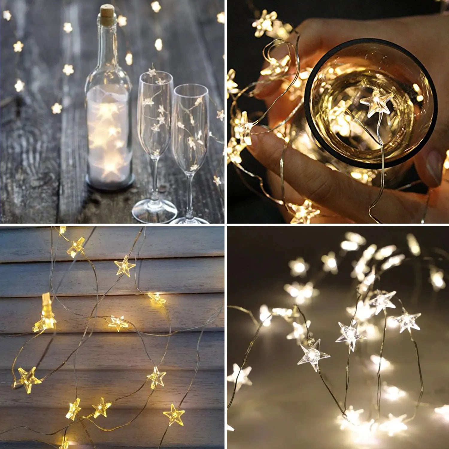 2/4M Star Copper String Light CR2032 Battery Room Decoration LED Fairy Light Christmas Xmas Garland LED String Light Decorative