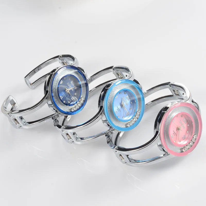 Women Watches Bracelet Fashion Quartz Wristwatches Bangle Watch Womens Crystal Stainless Steel Wristwatch