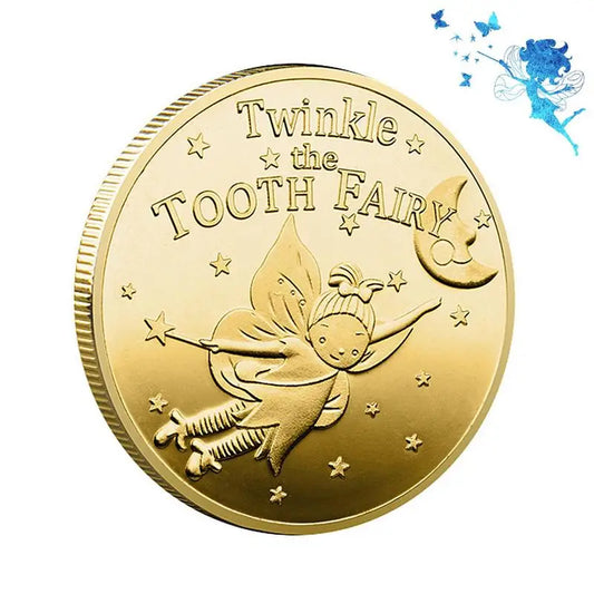 Tooth Fairy Commemorative Coin Sturdy Tooth Fairy Coin Reward Commemorative Coin Collection Fun Gift For Lost Teeth Kids