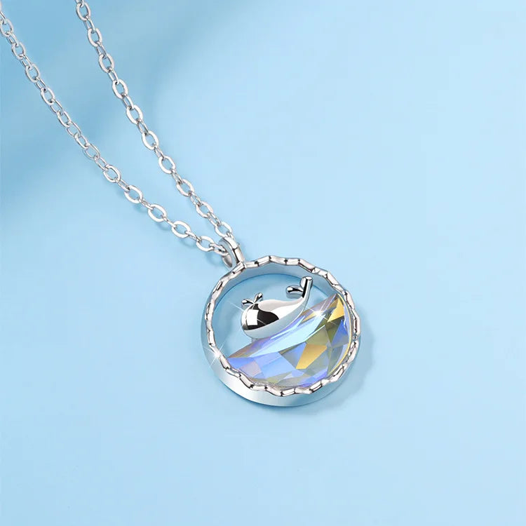 New Fashion Sweet Whale 925 Sterling Silver Brilliantly Coloured Blue Sea Animal Clavicle Chain Pendant Necklaces MS015