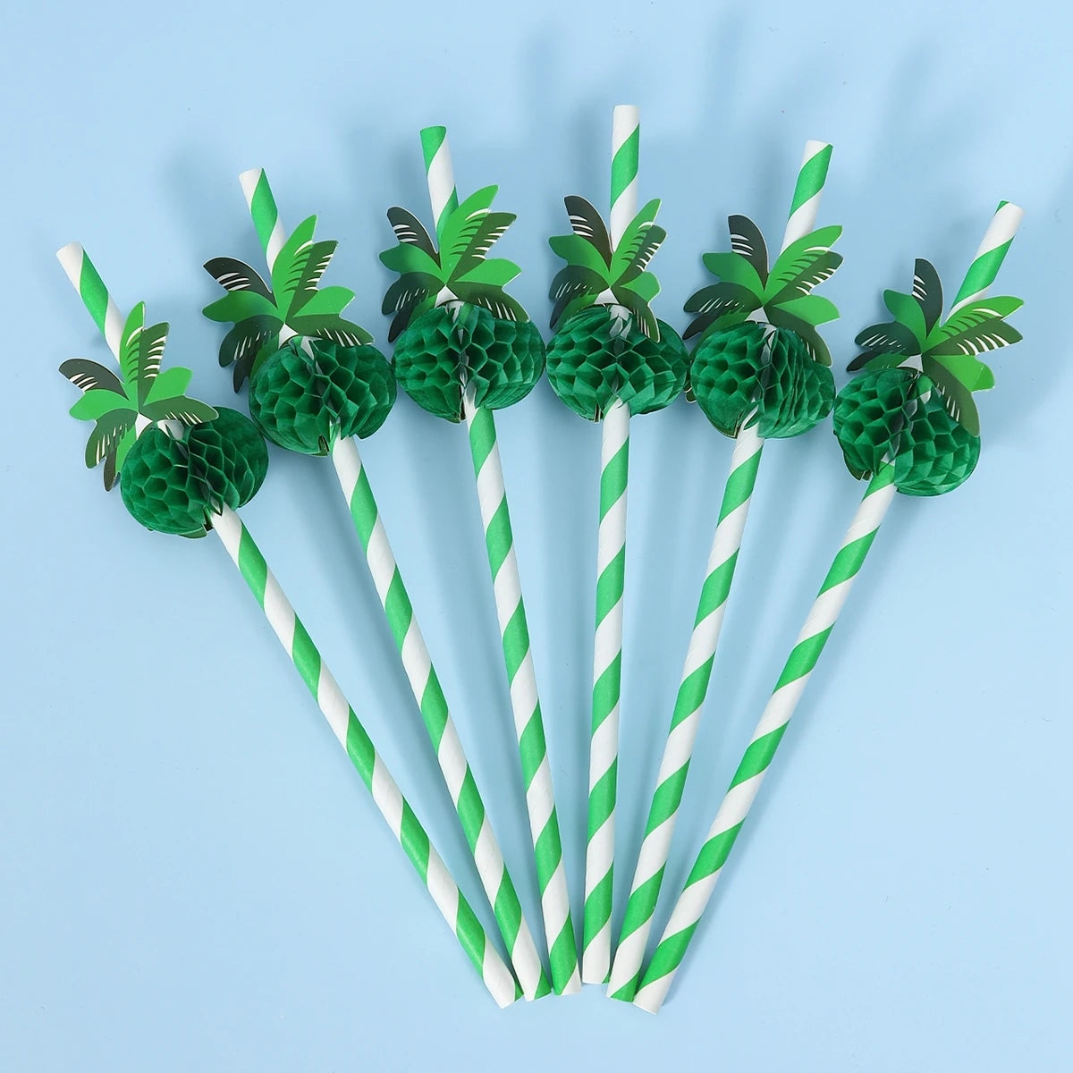 Mermaid Hawaiian Party Paper Straws Happy Birthday Party Decoration Kids Baby Shower One Year 1st Birthday Suppies