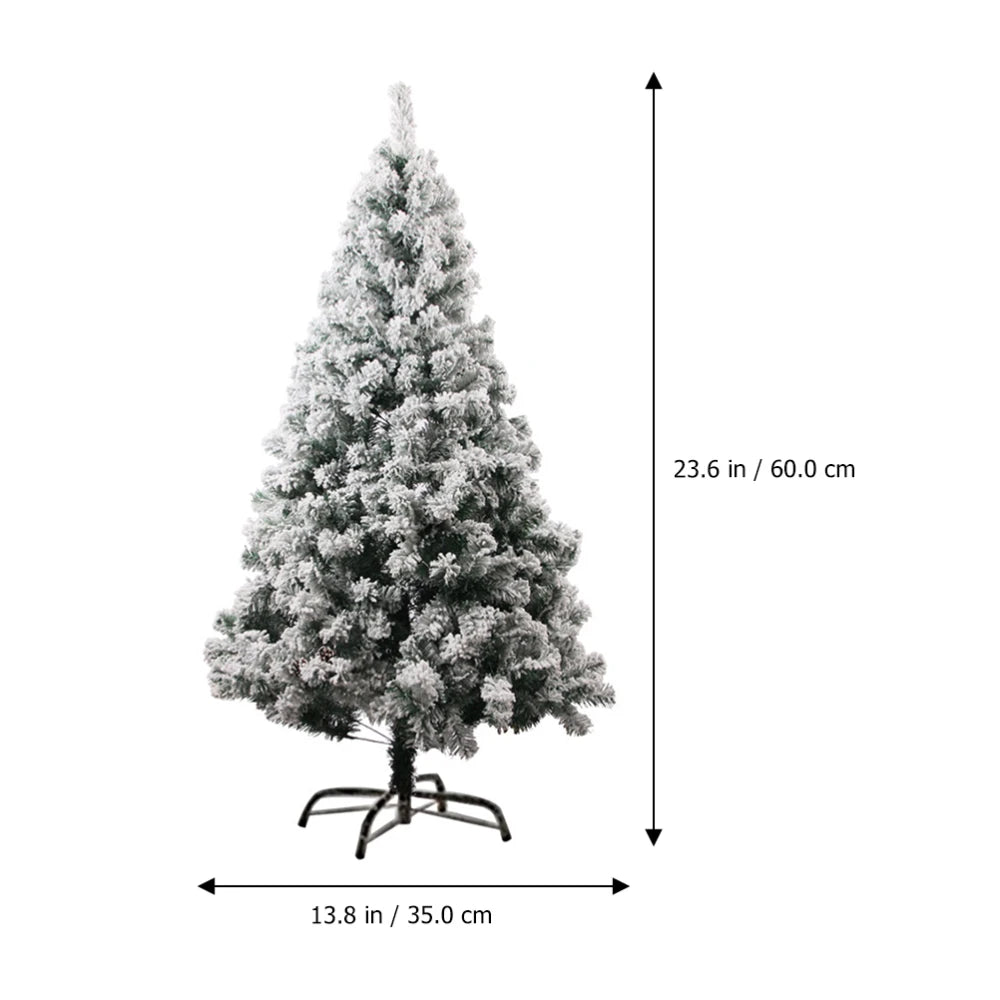 2025 Christmas 2.1m White Simulation Artificial Flocking Snow Christmas Tree Adornment for home party hotel shopping mall