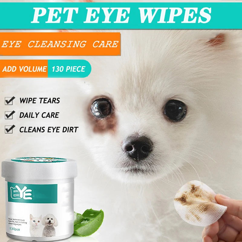 Pet Eye Wipes Cats And Dogs Tearmark Wet Wipes Cats And Dogs Universal No Irritation Cleaning Products 130 Canned Wipes