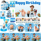 Cartoon Boss Girl Boy Baby Theme Happy Birthday Party Vinyl Background Baby Shower Photography Props Decor Supplies Photo Poster