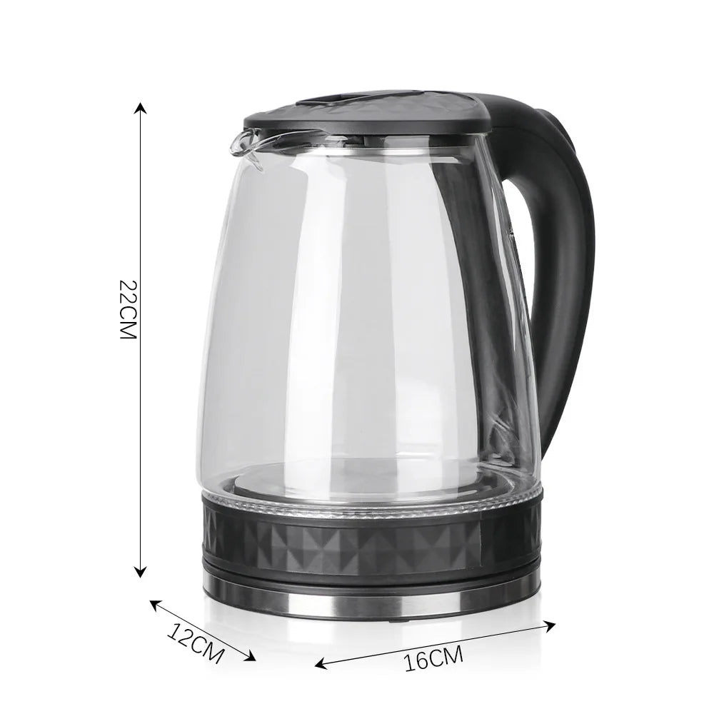 Electric Glass Kettle 2L With 2000W Kitchen Appliances Keep Warm Function Electric Boiling Tea Pot 110-220V