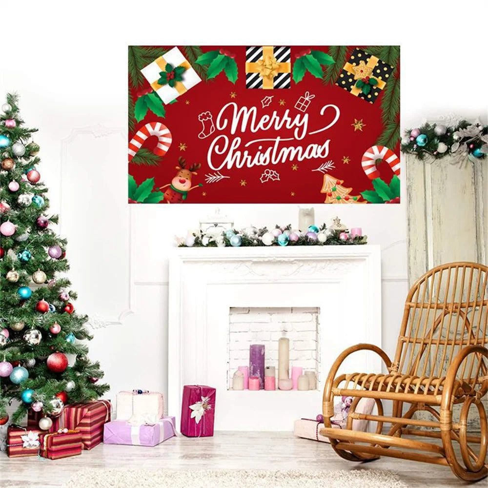 1~8PCS Photo Decoration Take Pictures Holidays Outdoor Indoor Party Christmas Decoration Supplies Essential Banner Background