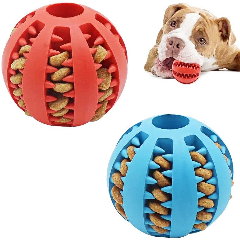 Dog Ball Toys for Small Dogs Interactive Elasticity Puppy Chew Toy Tooth Cleaning Rubber Food Ball Toy Pet Stuff Accessories