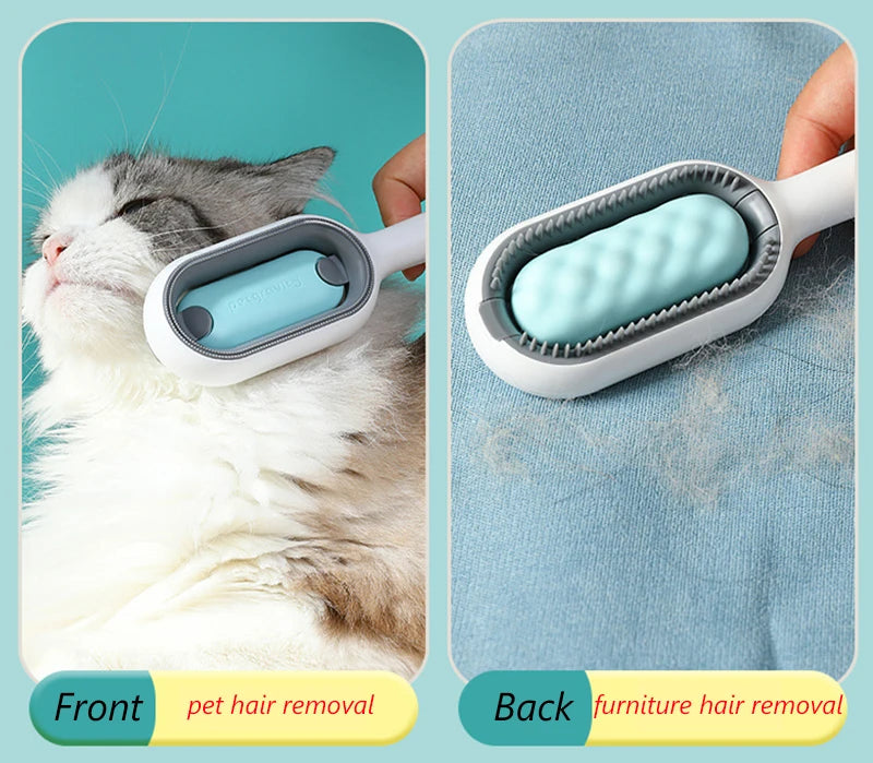 Double Sided Hair Removal Brushes for Cat Dog Pet Grooming Comb with Wipes Kitten Brush gato accesorios artículos para mascotas