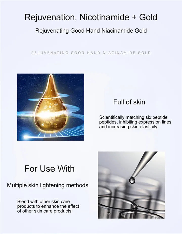 24K Gold Face Serum Hyaluronic Acid Repair Face Pores Serum Moisturizer Brightening Essence Cream Day Creams Skin Care