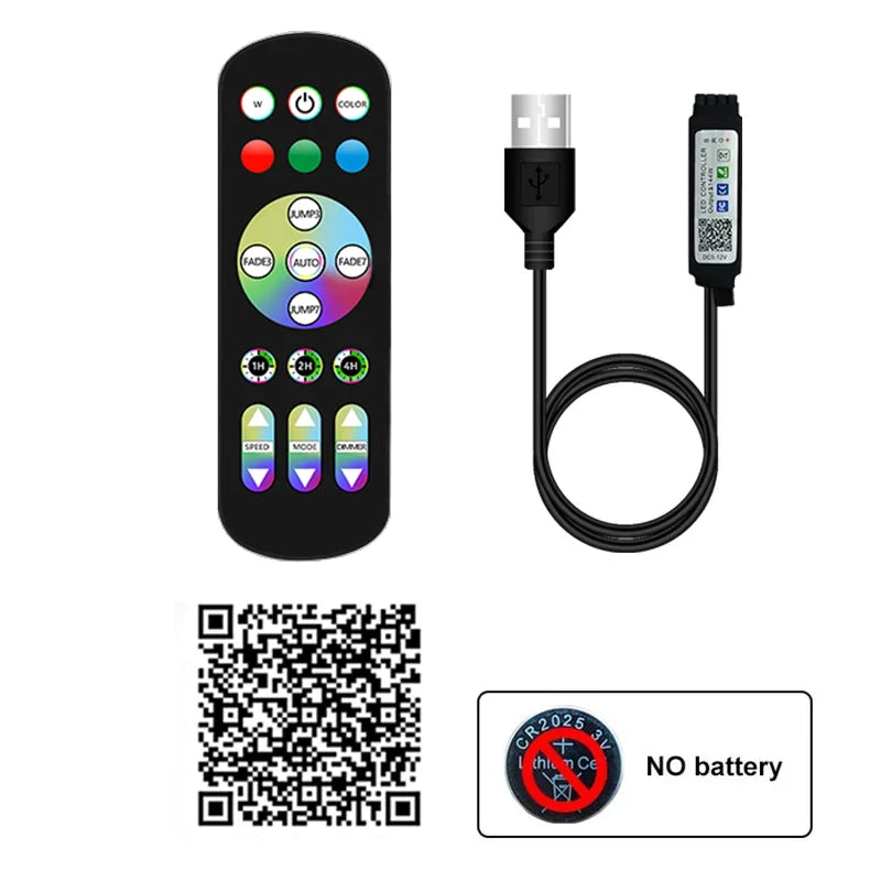 USB LED 灯带 RGB LED 灯 智能 APP 控制 适用于电视背光圣诞派对家居装饰照明丝带胶带适用于房间