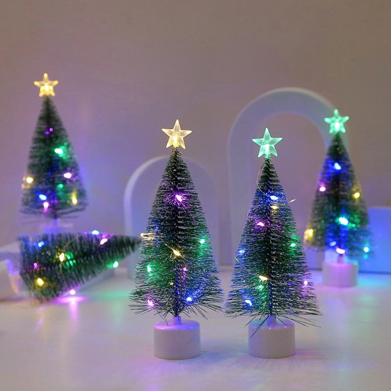 17cm LED Mini Christmas Tree with Multicolor String Lights Small Christmas Tree