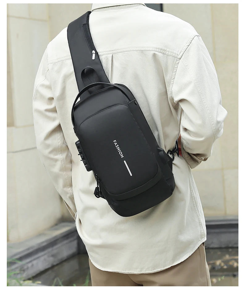 Fashion Men's Chest Bag Waist Packs High Quality Oxford Crossbody Bag Chest Pack Anti-theft Design Men's Handbag Shoulder Bag