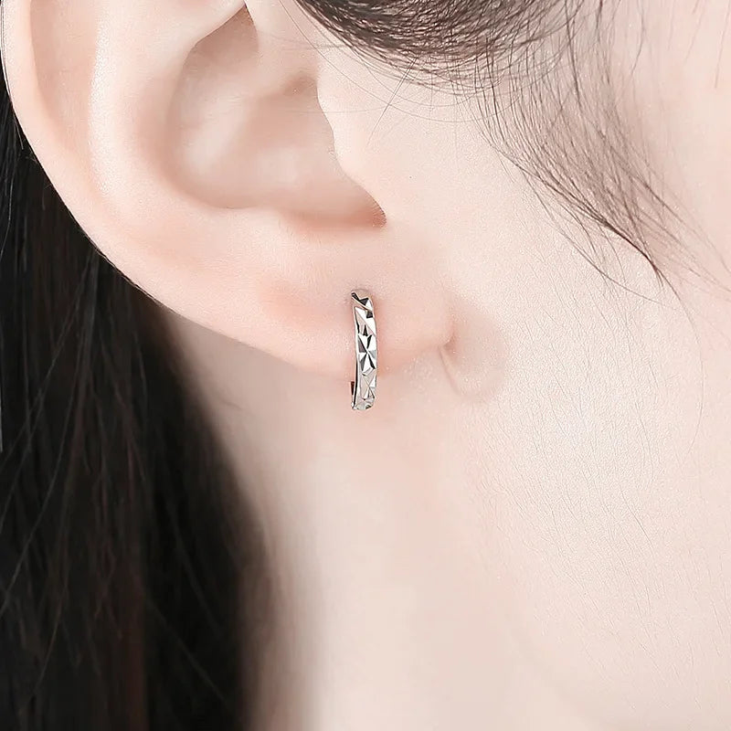 High Quality Woman's 925 Sterling Silver Jewelry New Hoop Earrings