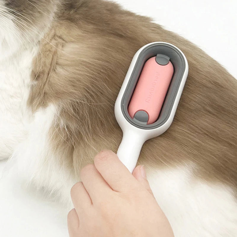 Double Sided Hair Removal Brushes for Cat Dog Pet Grooming Comb with Wipes Kitten Brush gato accesorios artículos para mascotas