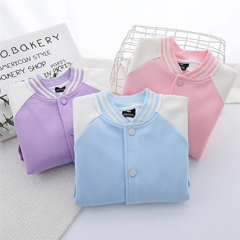 Sanrios Kids Kuromi Baseball Uniform Spring Autumn Coat Cinnamoroll Cute Cardigan Jacket Cartoon Tops My Melody Anime Girl Gift