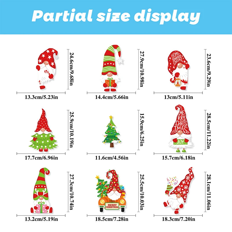 Double-Sided Christmas Window Clings Designs Snowflake Static Stickers Decoration White Xmas Ornaments Reusable Party Supplies