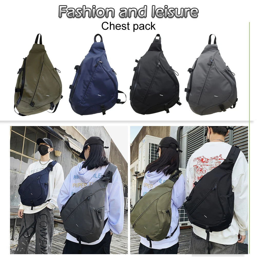 Men Shoulder Bags Nylon Waist Packs Sling Bag Crossbody Outdoor Sport Shoulder Chest Bag Pack Daily Picnic Messenger Bag Bolsa