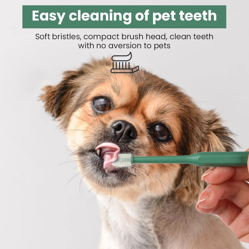 1pcs  Pet Toothbrush, Cat Toothbrush, Dog Toothbrush, Cat 360 Degree Oral Cleaning, Small Head Dog Toothbrush, Pet Supplies