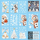 Double-Sided Christmas Window Clings Designs Snowflake Static Stickers Decoration White Xmas Ornaments Reusable Party Supplies