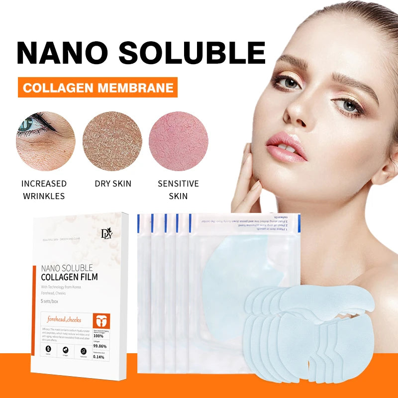 Nano Hydrolyzed Collagen Protein Film Mask Face Serum Spray Set Wrinkle Repair Soluble Face Filler Brightening Skin Care Product