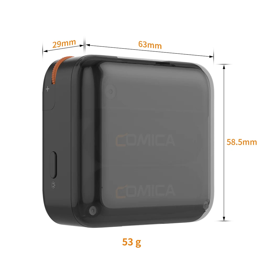 NEW COMICA Vimo S-UC Wireless Lapel Microphone 2.4G Compact with Charging Case for iPhone 15 Android Laptop For Dji Action 3