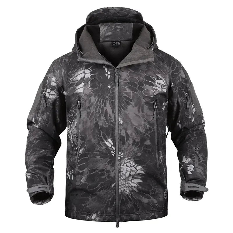 Hiking Jackets Autumn Men's Camouflage Fleece Jackets Tactical Clothing 2024 Men Camouflage Windbreakers Tactical pants