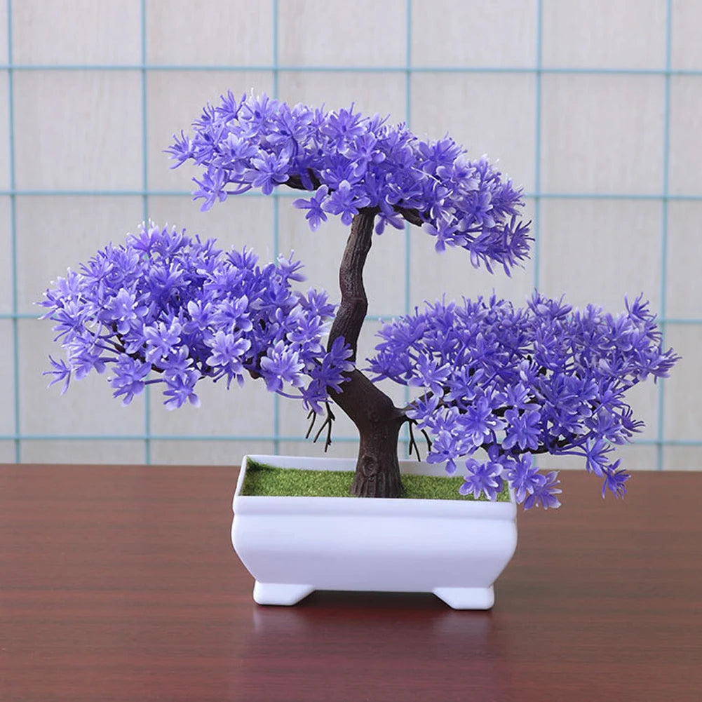 Bonsai Small Tree Pot Artificial Plants Fake Plant Flowers Potted Ornaments for Home Room Table Decoration Hotel Garden Decor