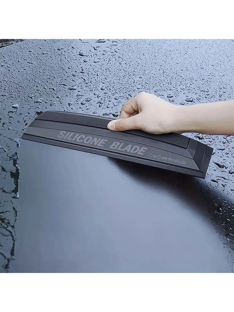 1pc Non-Scratch Wiper, Soft Silicone Handy Squeegee, Car Glass Window Water Scraper, Drying Blade Clean Scraping Film Wiper, Car