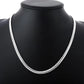 40-60cm Noble brand 925 Sterling Silver classic 6mm Chain Necklace For Woman Men 16-24inch Fashion Wedding party fine Jewelry