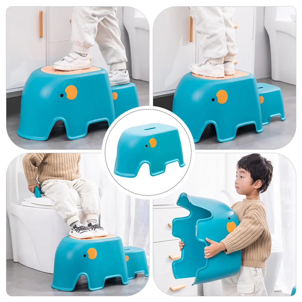 Toddler Step Children's Stool FootChildren's Stool Children's Bathroom Safety Kitchen Friction Cartoon Design Home Steps Baby