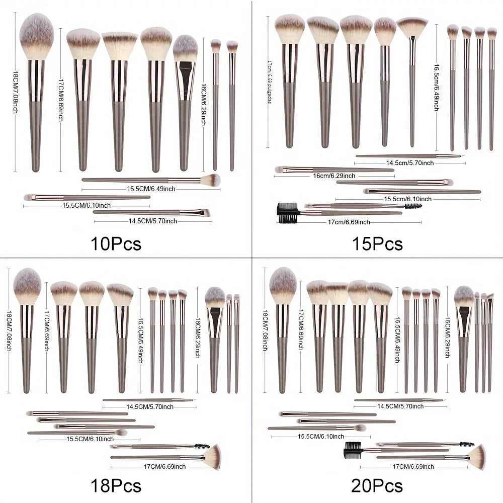 3-20Pcs Makeup Brush Set Professional Cosmetic Blush Highlighter Foundation Powder Concealer Eyeshadow Kit Beauty Make Up Tools