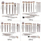 Bulbusbow 3-20Pcs Makeup Brush Set Professional Cosmetic Blush Highlighter Foundation Powder Concealer Eyeshadow Kit Beauty Make Up Tools