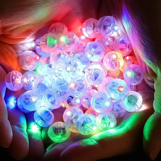 LED Balloon Light 17mm Colorful Glowing Ball Round Luminous Balls DIY Home Xmas Wedding Party Birthday Illuminating Decoration