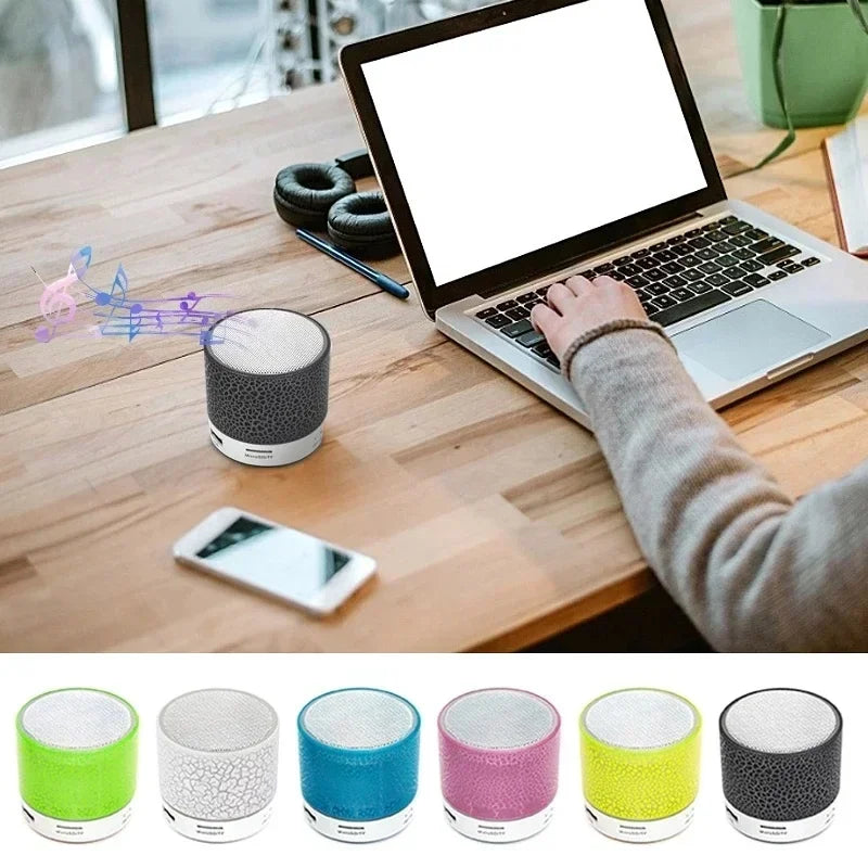 مكبر صوت بلوتوث صغير لاسلكي مكبر صوت LED بطاقة TF USB مكبر صوت محمول MP3 صوت مكبر صوت لاسلكي للهواتف الذكية