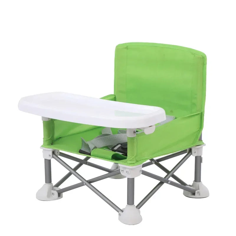 Aluminium Alloy Foldable Portable Compact Baby Chair with Safe Belt for Indoor Outdoor Use Easy Travel for Camping Picnics