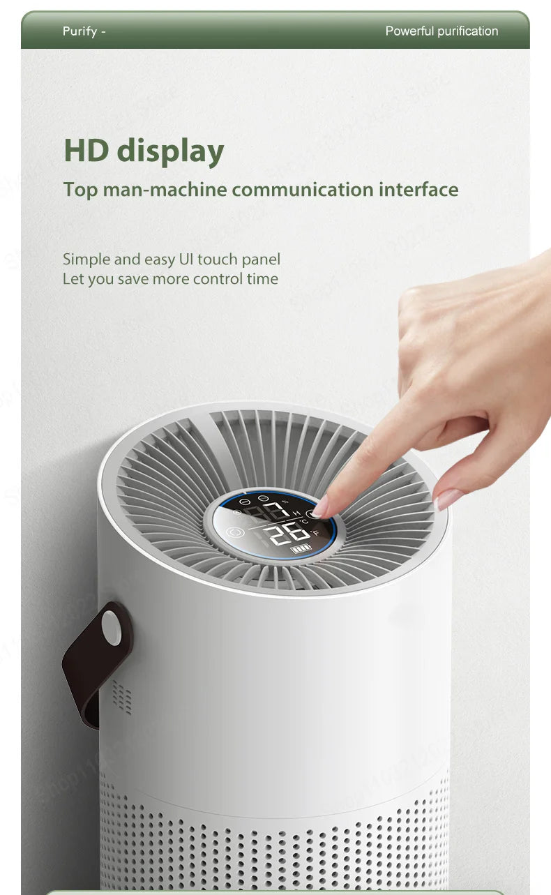 Xiaomi Youpin Air Purifier Portable Fresheners Filter Air Cleaner Peculiar Smell Secondhand Smoke Filter Digital Display Home