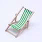 Dollhouse Miniature Items Wooden Beach Chair Model for Girl Mini Furniture Outdoor Reclining Chair Miniature Scene Accessories