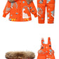 Children Clothing Set Hooded Parka Boy Baby Overalls toddler Girl Clothes Winter Warm Down Jacket Kids dinosaur Coat Snowsuit