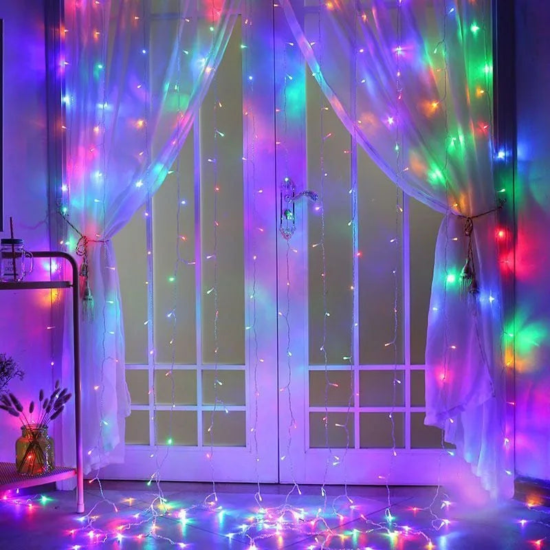 LED Curtain Lights 6m/3m USB Warm Fairy String Lights Festival Lighting Window Lamp Home Bedroom Wedding Christmas Decoration