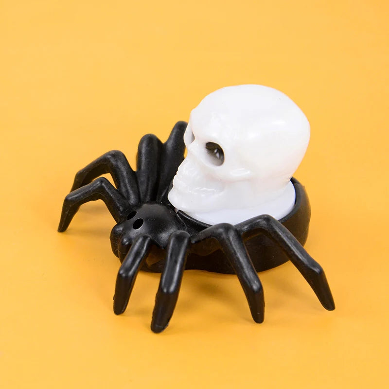 Halloween LED Candle Light Glow Spider Skull Lamp for Halloween Party Home Bar Decoration Haunted House Horror Props Ornament