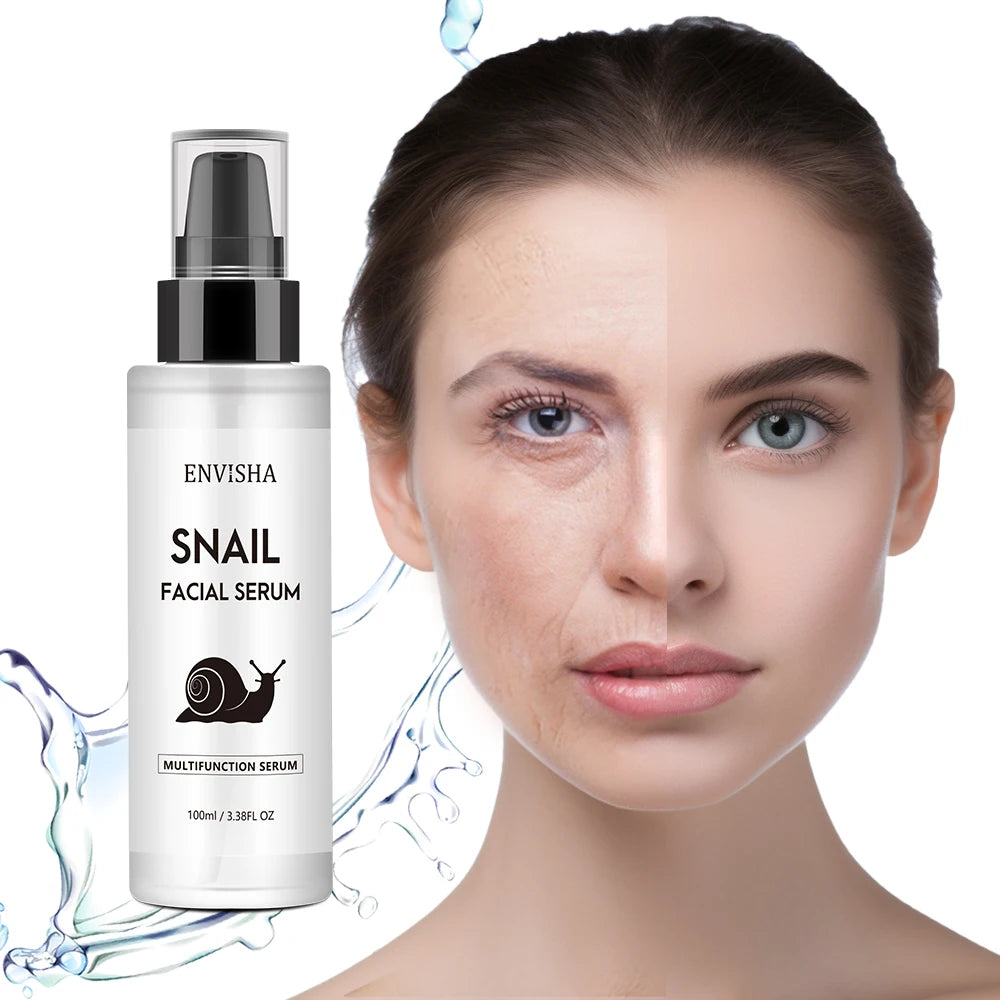 ENVISHA Snail Collagen Face Serum Facial Skin Care Anti-aging Wrinkle Moisturizing Whitening Firming Skin Essence Shrink Pores