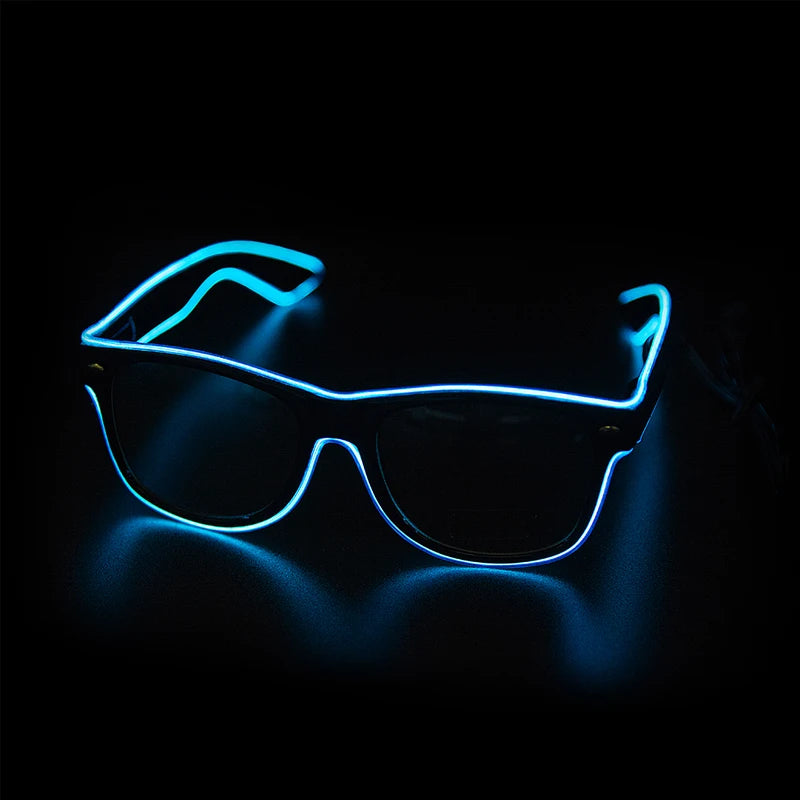 Led Glasses Neon Party Flashing Glasses EL Wire Glowing Gafas Luminous Bril Novelty Gift Glow Sunglasses Bright Light Supplies