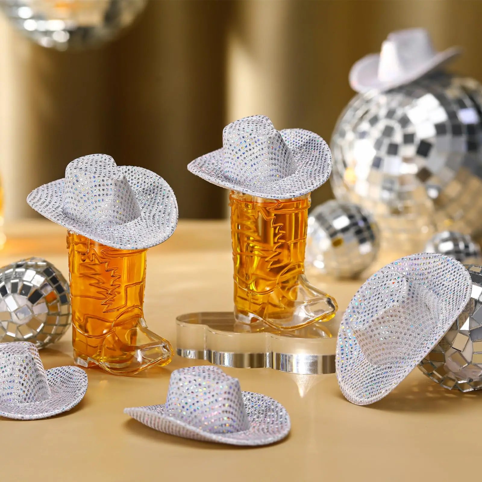 Bulbusbow Mini Cowgirl Hat Boot Glasses Set – 10/20 Pieces for Cowboy Themed Parties