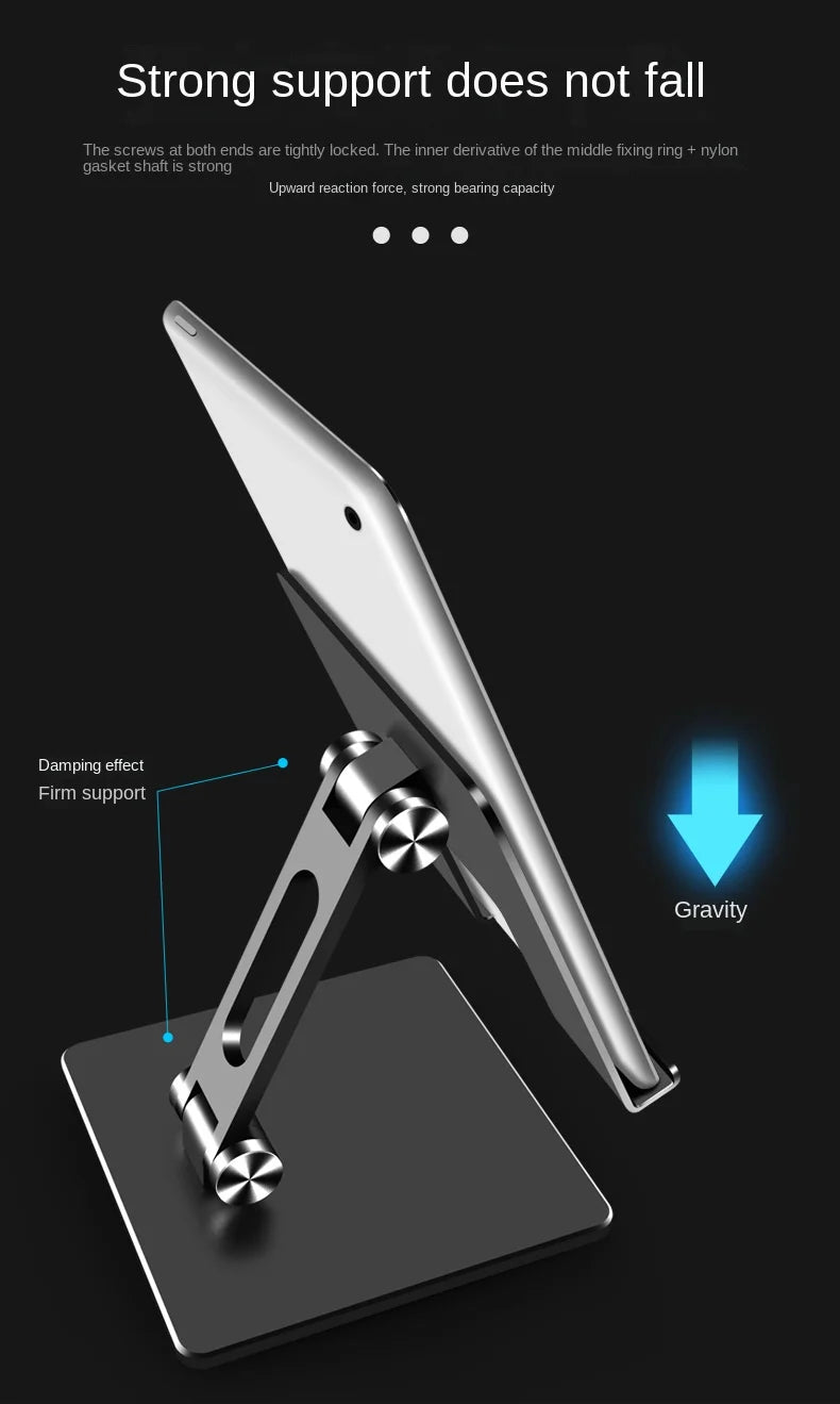 حامل الكمبيوتر اللوحي لجهاز iPad أو جهاز Xiaomi اللوحي، حامل سطح المكتب من الألومنيوم، قاعدة كمبيوتر قابلة للتعديل