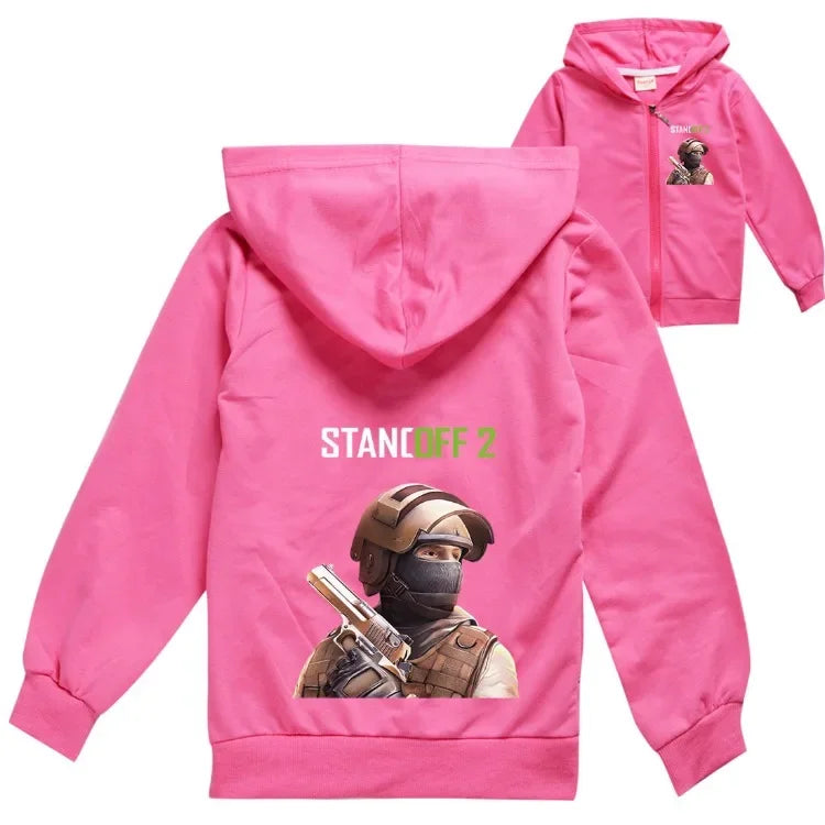 Shooting Game Standoff 2 Hoodie Kids Stand Off Clothes Teenager Boys Zipper Jacket Children Pullover Sweatshirt Girls Hoody Coat